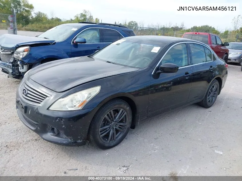 2010 Infiniti G37X VIN: JN1CV6AR5AM456121 Lot: 40373100