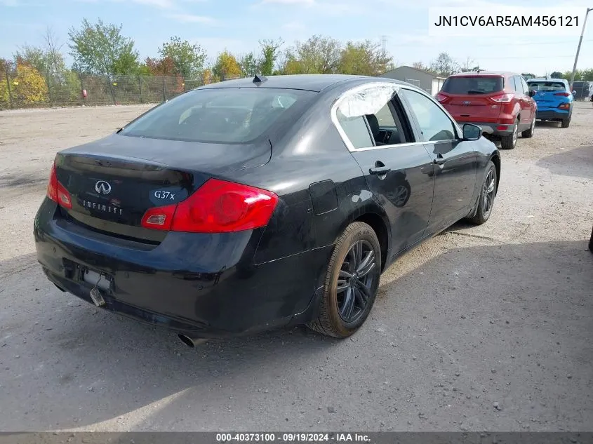 2010 Infiniti G37X VIN: JN1CV6AR5AM456121 Lot: 40373100