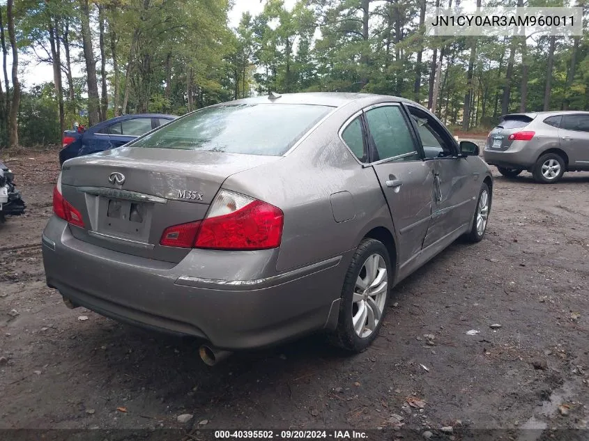 2010 Infiniti M35X VIN: JN1CY0AR3AM960011 Lot: 40395502