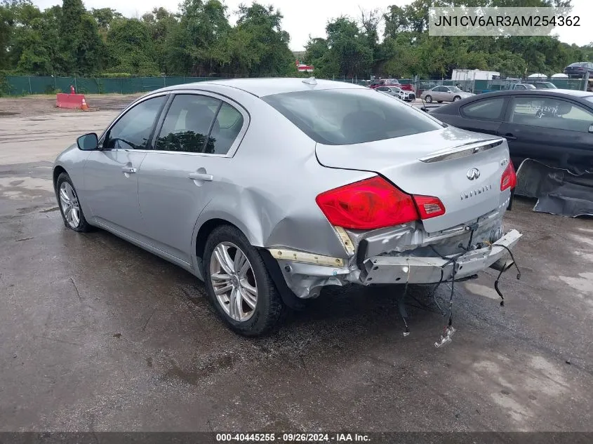 2010 Infiniti G37X VIN: JN1CV6AR3AM254362 Lot: 40445255