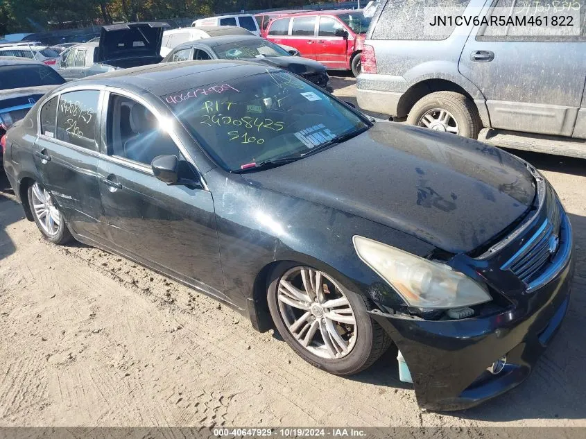 2010 Infiniti G37X VIN: JN1CV6AR5AM461822 Lot: 40647929