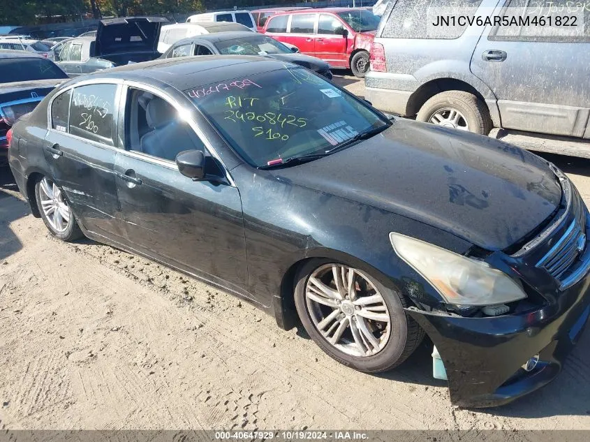 2010 Infiniti G37X VIN: JN1CV6AR5AM461822 Lot: 40647929