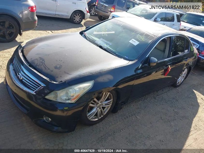 2010 Infiniti G37X VIN: JN1CV6AR5AM461822 Lot: 40647929