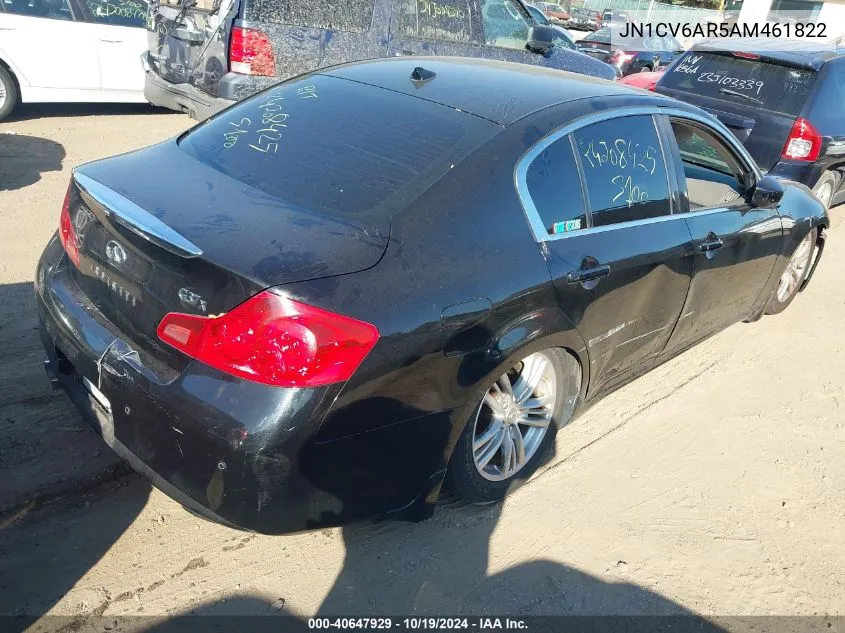 2010 Infiniti G37X VIN: JN1CV6AR5AM461822 Lot: 40647929