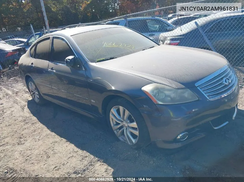 2010 Infiniti M35X VIN: JN1CY0AR2AM961831 Lot: 40662929