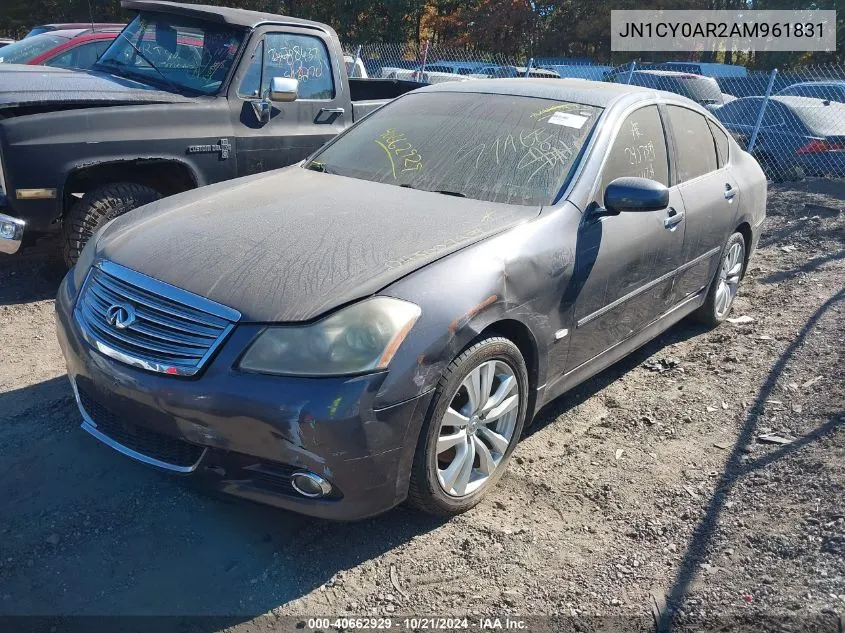 2010 Infiniti M35X VIN: JN1CY0AR2AM961831 Lot: 40662929