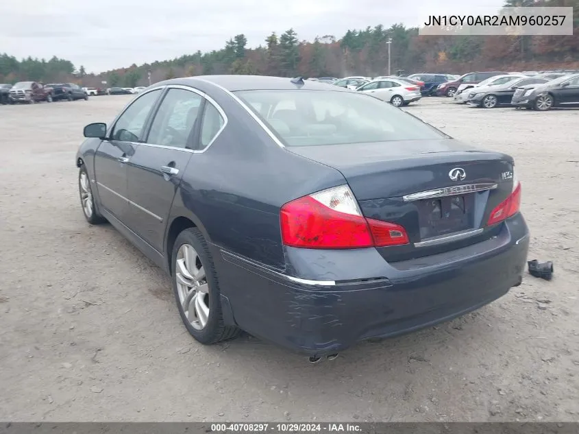 2010 Infiniti M35X VIN: JN1CY0AR2AM960257 Lot: 40708297