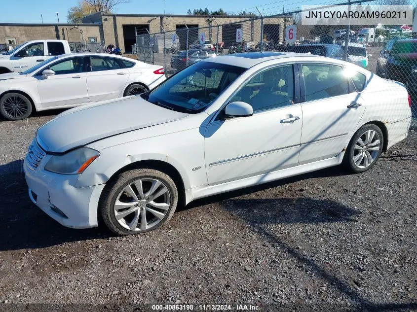 2010 Infiniti M35X VIN: JN1CY0AR0AM960211 Lot: 40863198