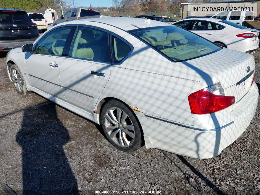 2010 Infiniti M35X VIN: JN1CY0AR0AM960211 Lot: 40863198