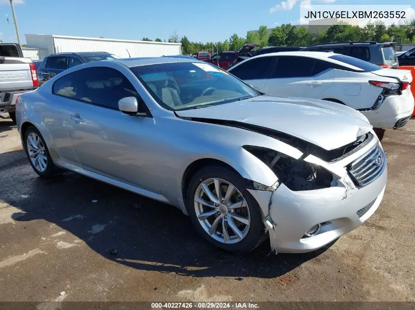 2011 Infiniti G37X VIN: JN1CV6ELXBM263552 Lot: 40227426