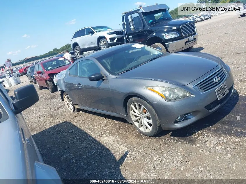 2011 Infiniti G37X VIN: JN1CV6EL3BM262064 Lot: 40240816