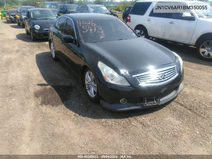 2011 Infiniti G37X VIN: JN1CV6AR1BM350055 Lot: 40265413