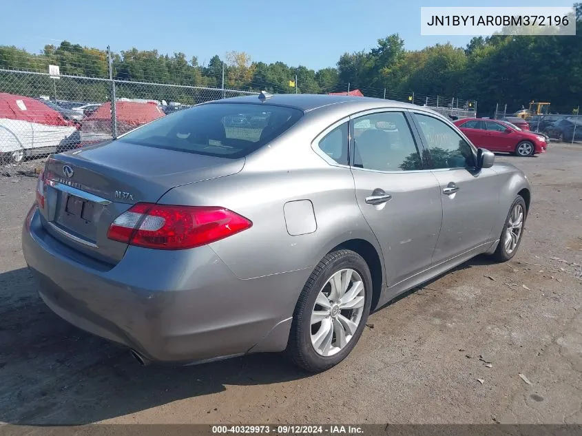 2011 Infiniti M37X VIN: JN1BY1AR0BM372196 Lot: 40329973