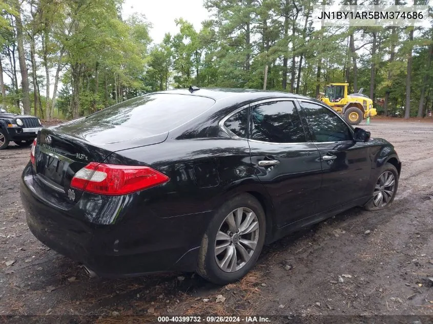 2011 Infiniti M37X VIN: JN1BY1AR5BM374686 Lot: 40399732