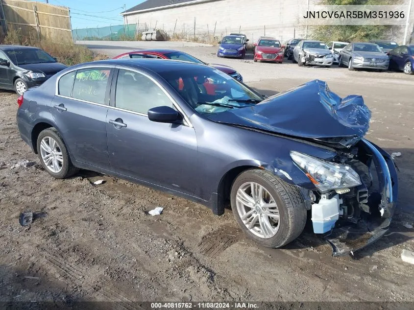 JN1CV6AR5BM351936 2011 Infiniti G37X