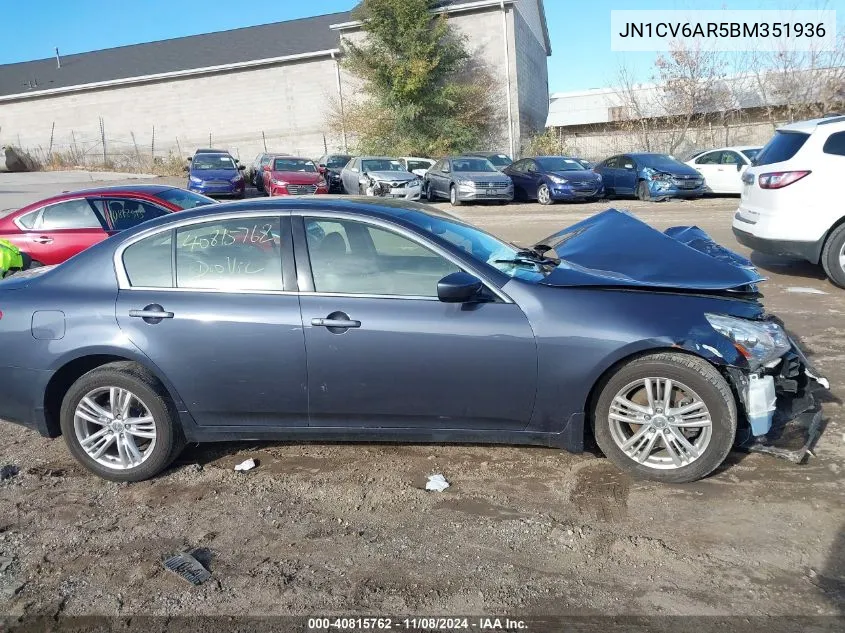 JN1CV6AR5BM351936 2011 Infiniti G37X