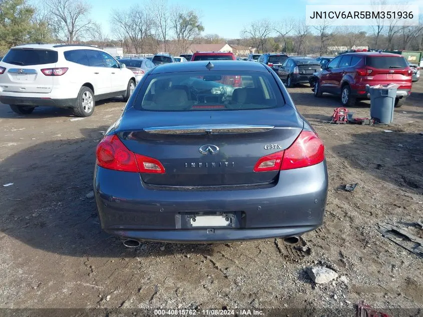 JN1CV6AR5BM351936 2011 Infiniti G37X