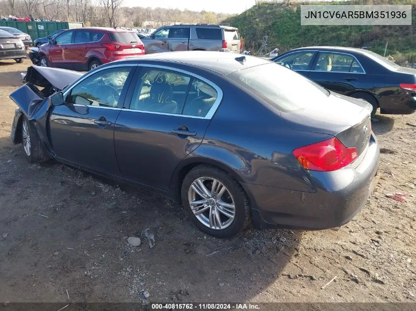 JN1CV6AR5BM351936 2011 Infiniti G37X