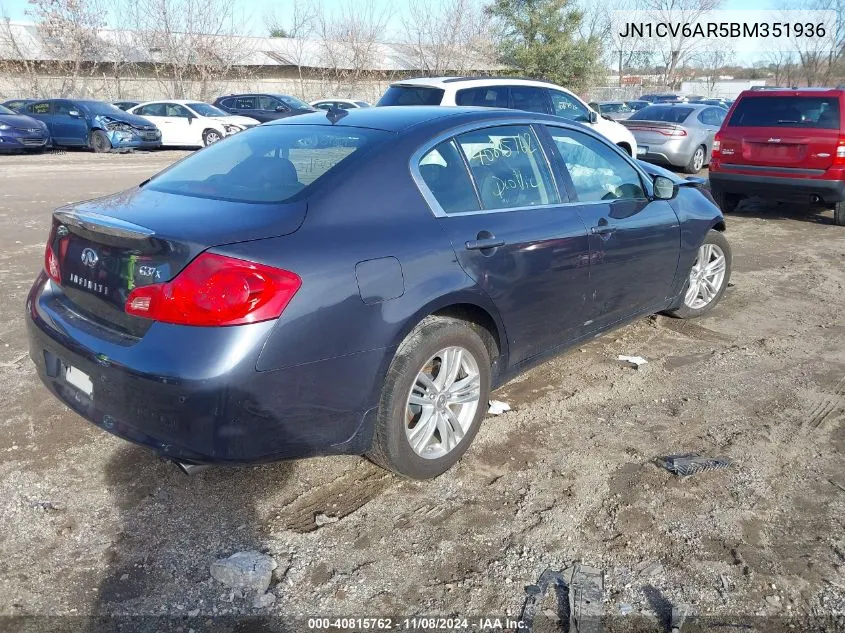 JN1CV6AR5BM351936 2011 Infiniti G37X