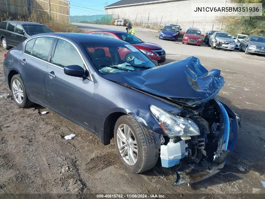 JN1CV6AR5BM351936 2011 Infiniti G37X