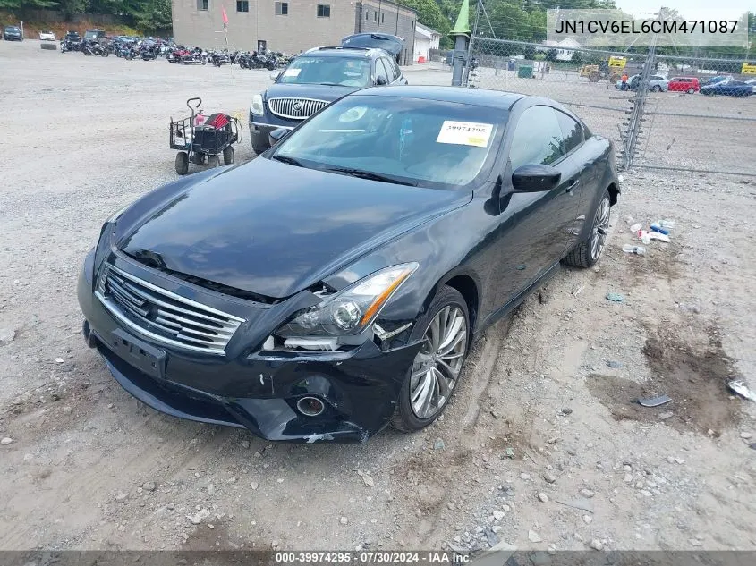 2012 Infiniti G37X VIN: JN1CV6EL6CM471087 Lot: 39974295