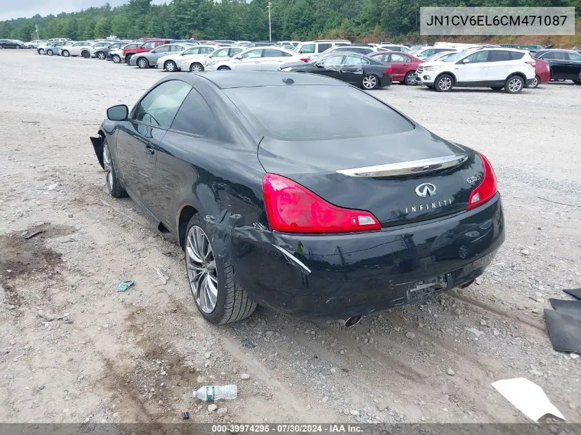 2012 Infiniti G37X VIN: JN1CV6EL6CM471087 Lot: 39974295