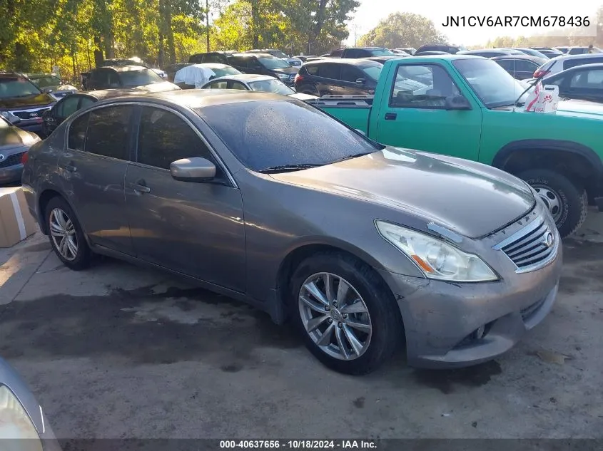 JN1CV6AR7CM678436 2012 Infiniti G37X