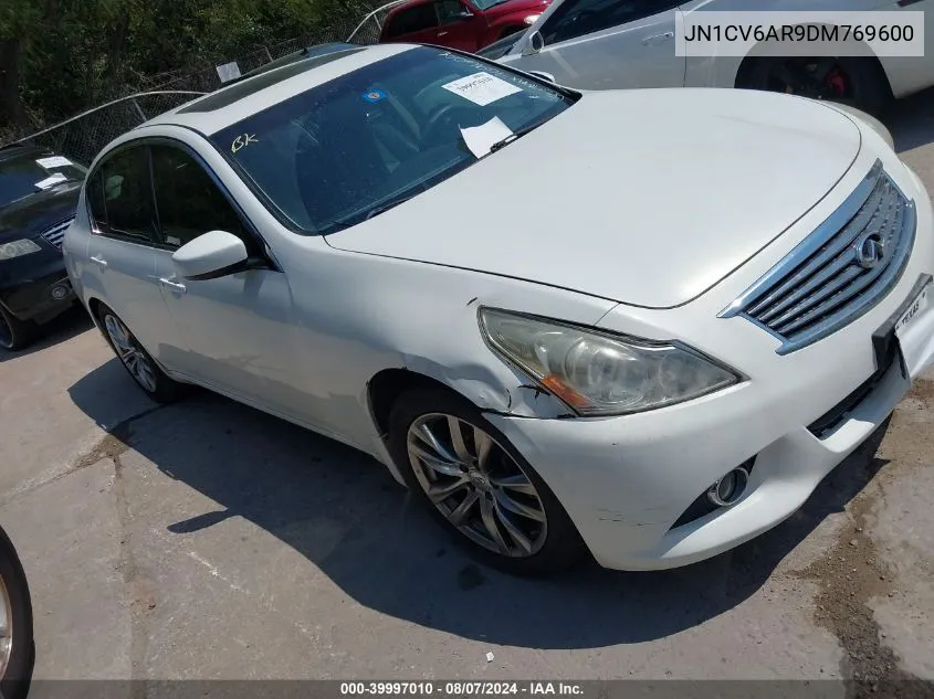 2013 Infiniti G37X VIN: JN1CV6AR9DM769600 Lot: 39997010