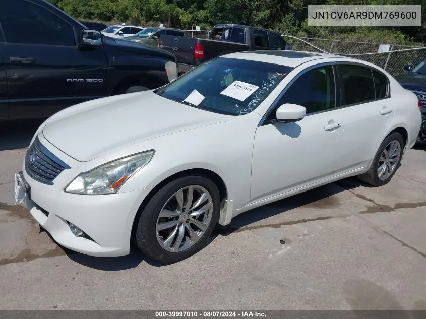 2013 Infiniti G37X VIN: JN1CV6AR9DM769600 Lot: 39997010