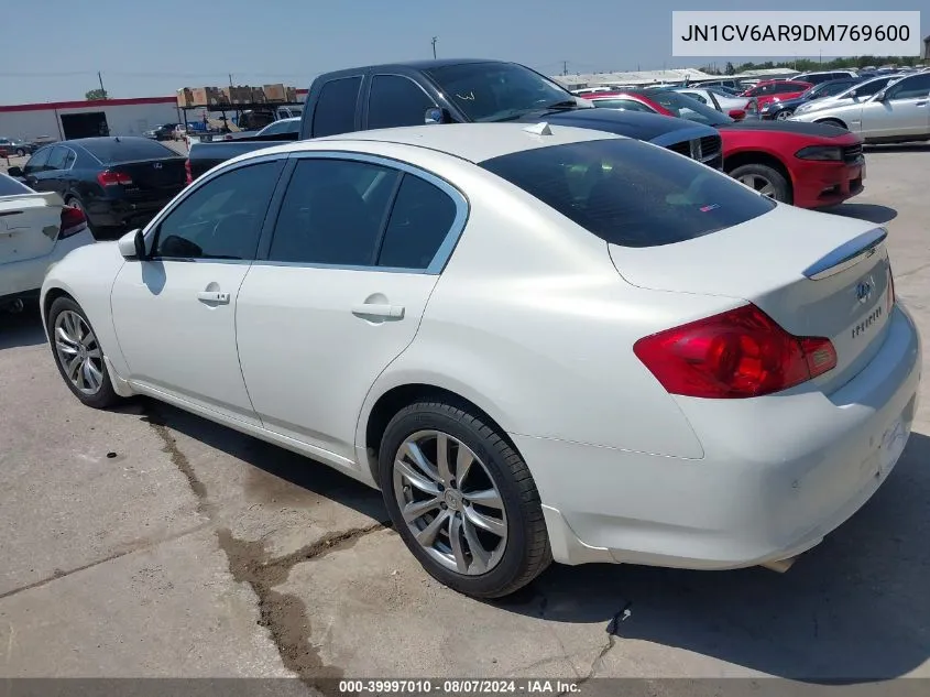 2013 Infiniti G37X VIN: JN1CV6AR9DM769600 Lot: 39997010