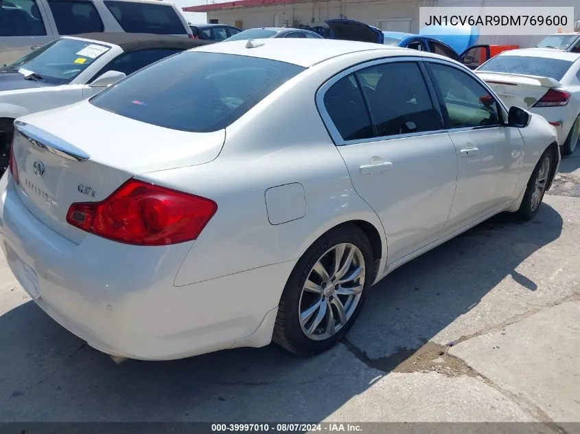 2013 Infiniti G37X VIN: JN1CV6AR9DM769600 Lot: 39997010