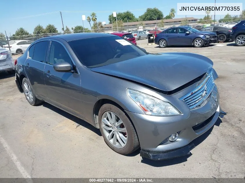 2013 Infiniti G37X VIN: JN1CV6AR5DM770355 Lot: 40277662