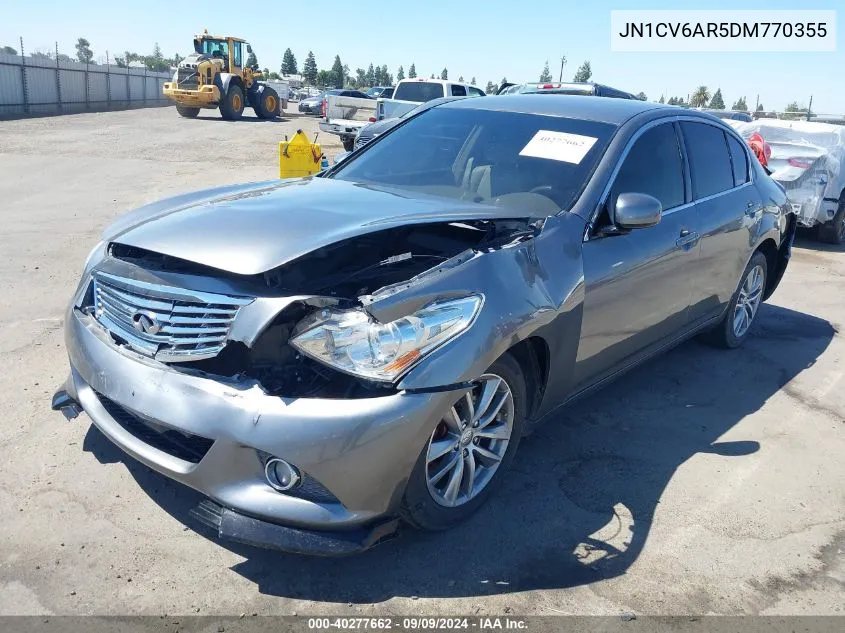 2013 Infiniti G37X VIN: JN1CV6AR5DM770355 Lot: 40277662