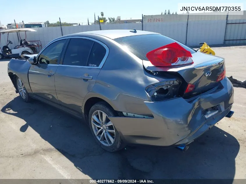 2013 Infiniti G37X VIN: JN1CV6AR5DM770355 Lot: 40277662