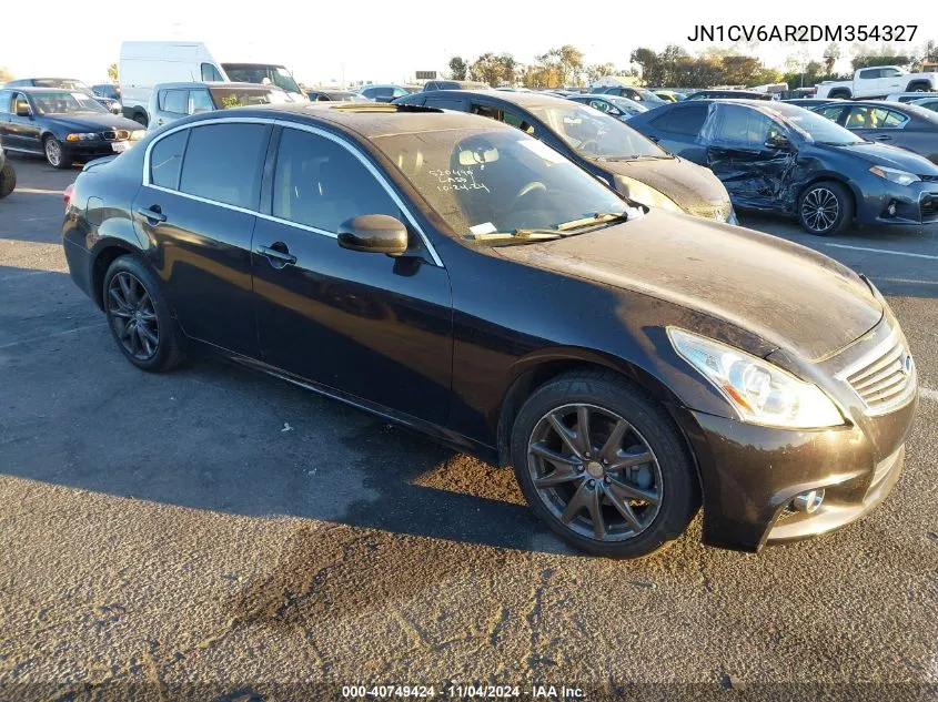 2013 Infiniti G37X VIN: JN1CV6AR2DM354327 Lot: 40749424