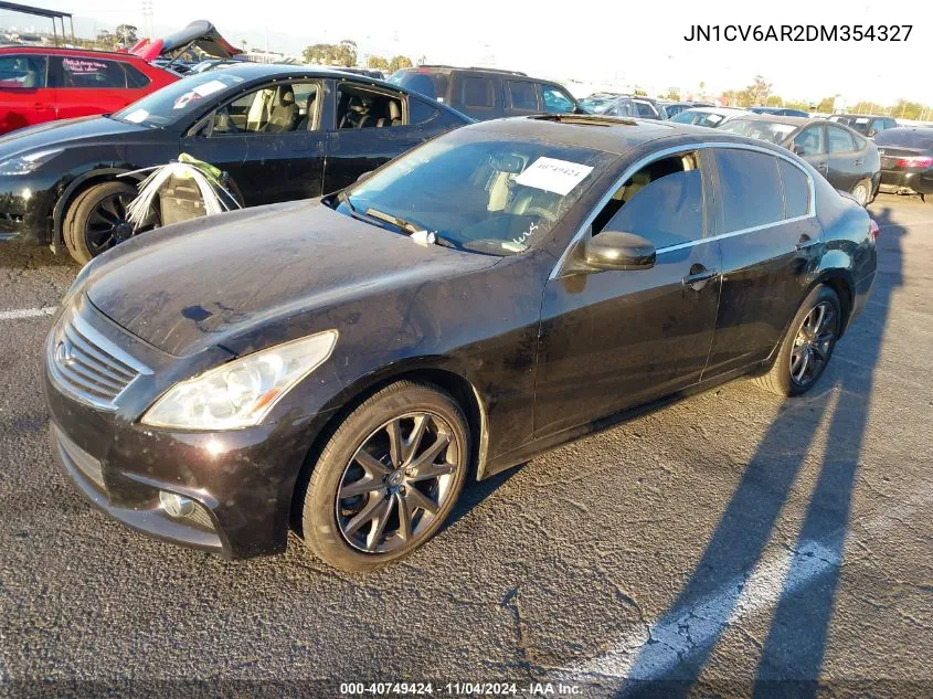 2013 Infiniti G37X VIN: JN1CV6AR2DM354327 Lot: 40749424