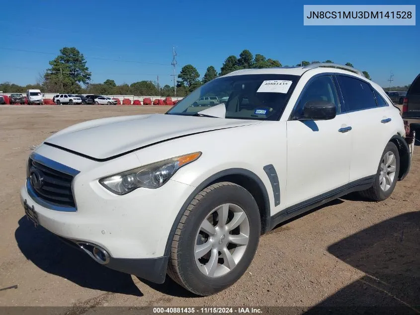 2013 Infiniti Fx37 VIN: JN8CS1MU3DM141528 Lot: 40881435