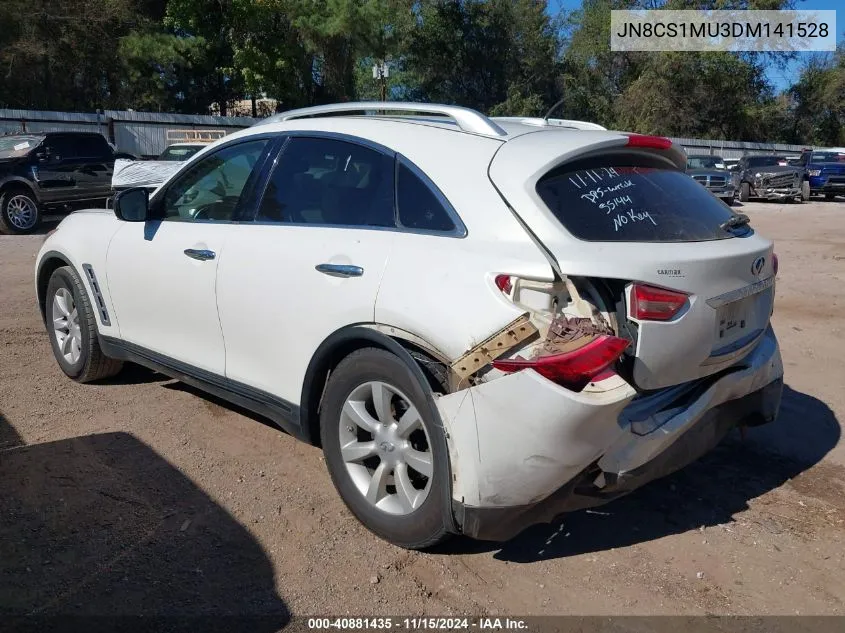 2013 Infiniti Fx37 VIN: JN8CS1MU3DM141528 Lot: 40881435