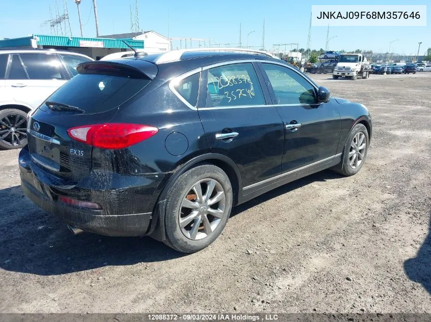 2008 Infiniti Ex35 Journey VIN: JNKAJ09F68M357646 Lot: 12088372