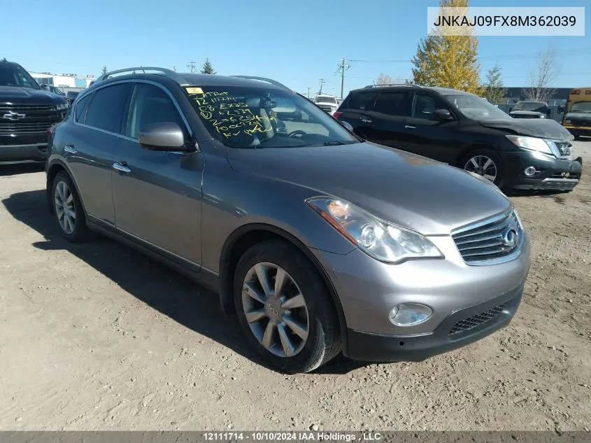 2008 Infiniti Ex35 Journey VIN: JNKAJ09FX8M362039 Lot: 12111714