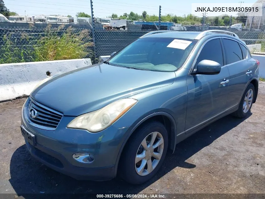 2008 Infiniti Ex35 Journey VIN: JNKAJ09E18M305915 Lot: 39275686