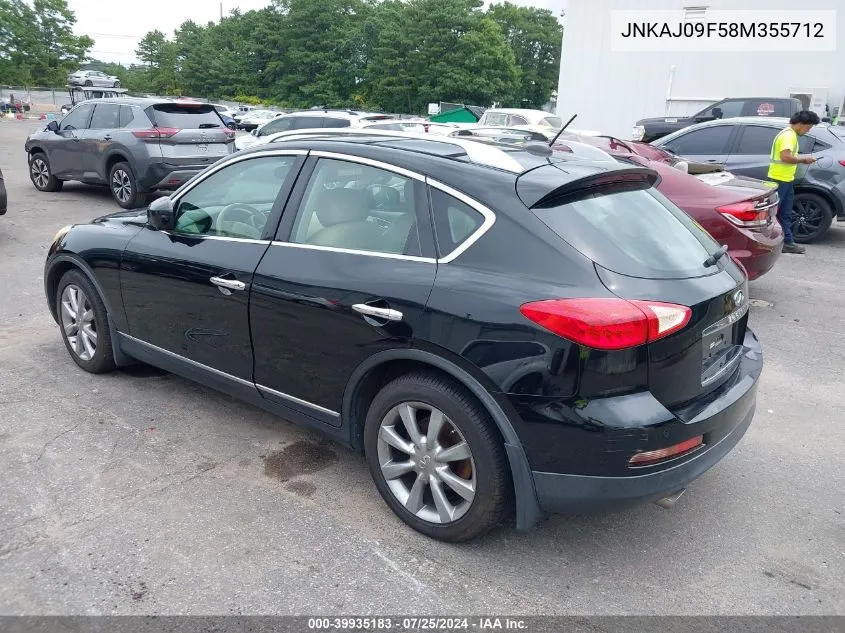 2008 Infiniti Ex35 Journey VIN: JNKAJ09F58M355712 Lot: 39935183