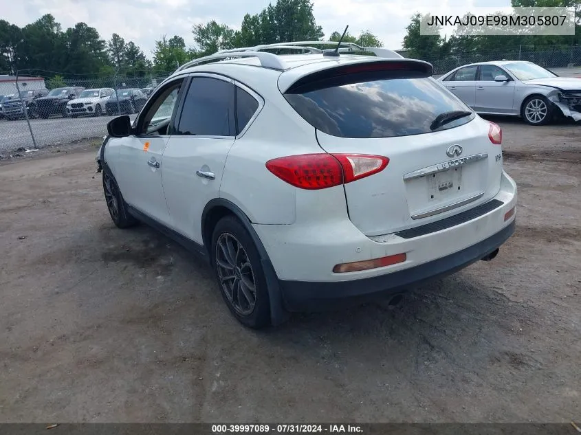 2008 Infiniti Ex35 Journey VIN: JNKAJ09E98M305807 Lot: 39997089