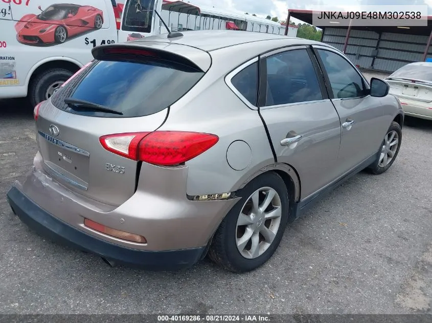 2008 Infiniti Ex35 Journey VIN: JNKAJ09E48M302538 Lot: 40169286