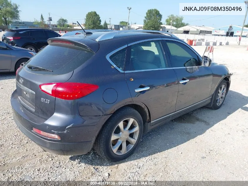 2008 Infiniti Ex35 Journey VIN: JNKAJ09F08M350496 Lot: 40179138