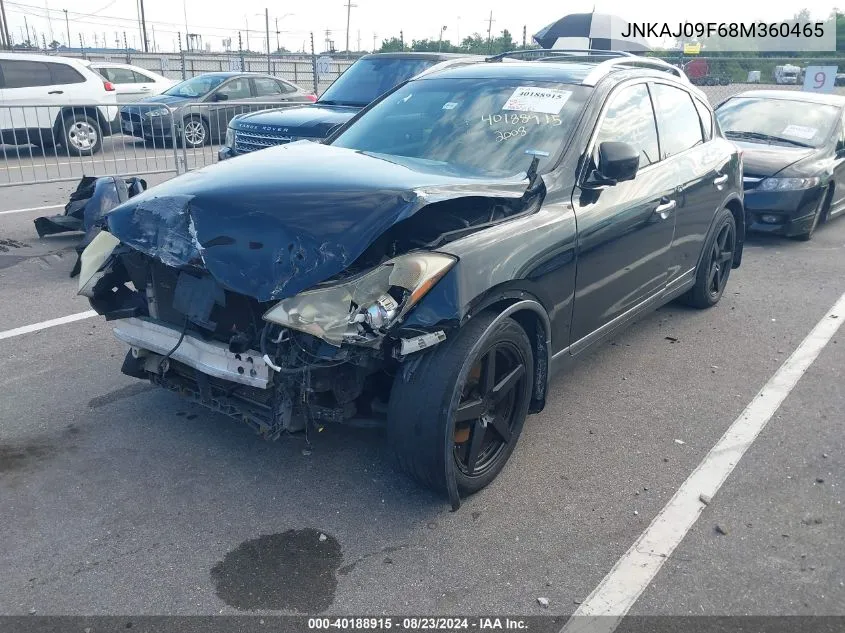 2008 Infiniti Ex35 Journey VIN: JNKAJ09F68M360465 Lot: 40188915