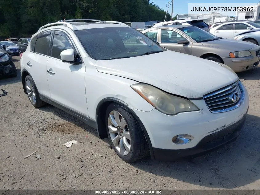 2008 Infiniti Ex35 Journey VIN: JNKAJ09F78M353962 Lot: 40224822