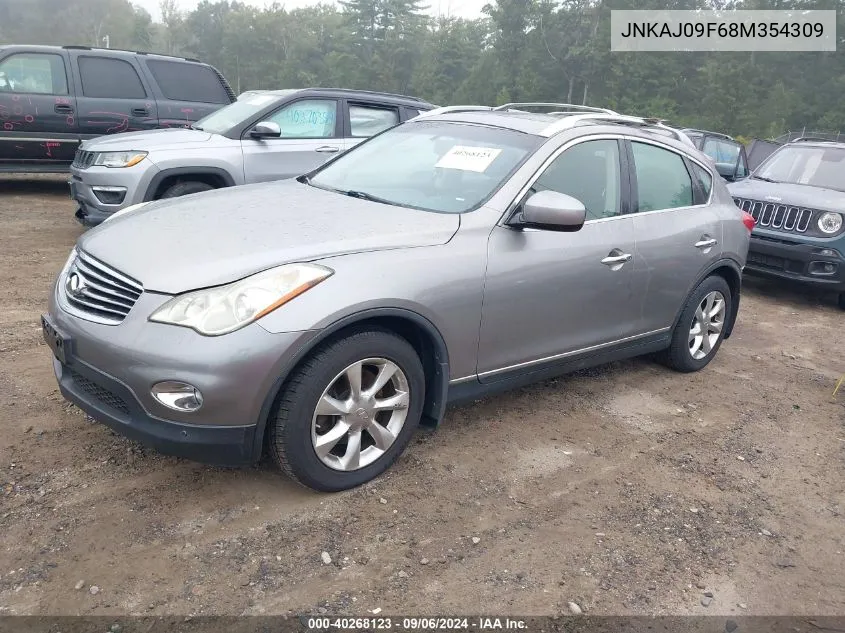 2008 Infiniti Ex35 Journey VIN: JNKAJ09F68M354309 Lot: 40268123