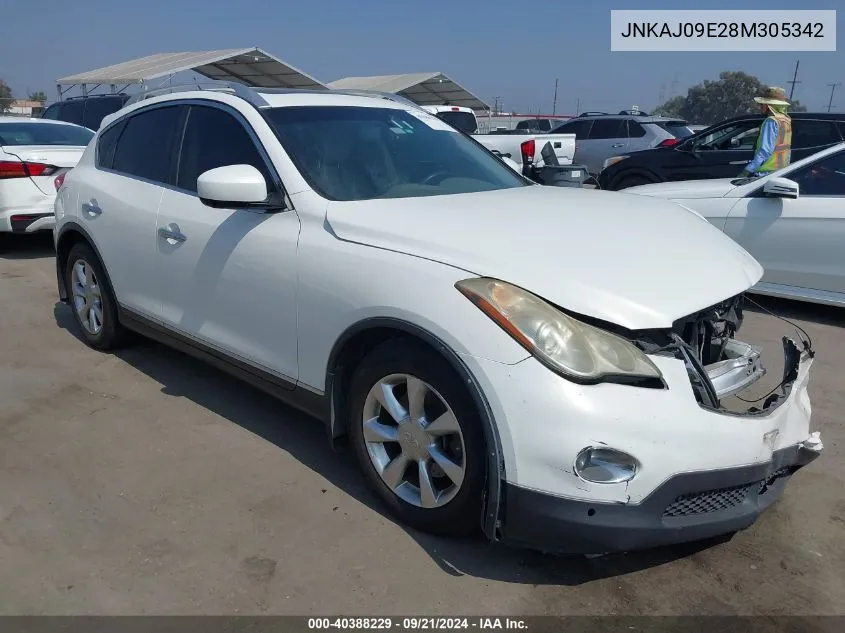 2008 Infiniti Ex35 Journey VIN: JNKAJ09E28M305342 Lot: 40388229