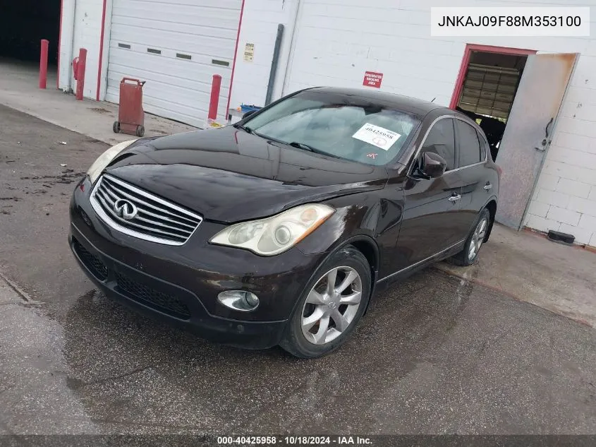 2008 Infiniti Ex35 Journey VIN: JNKAJ09F88M353100 Lot: 40425958